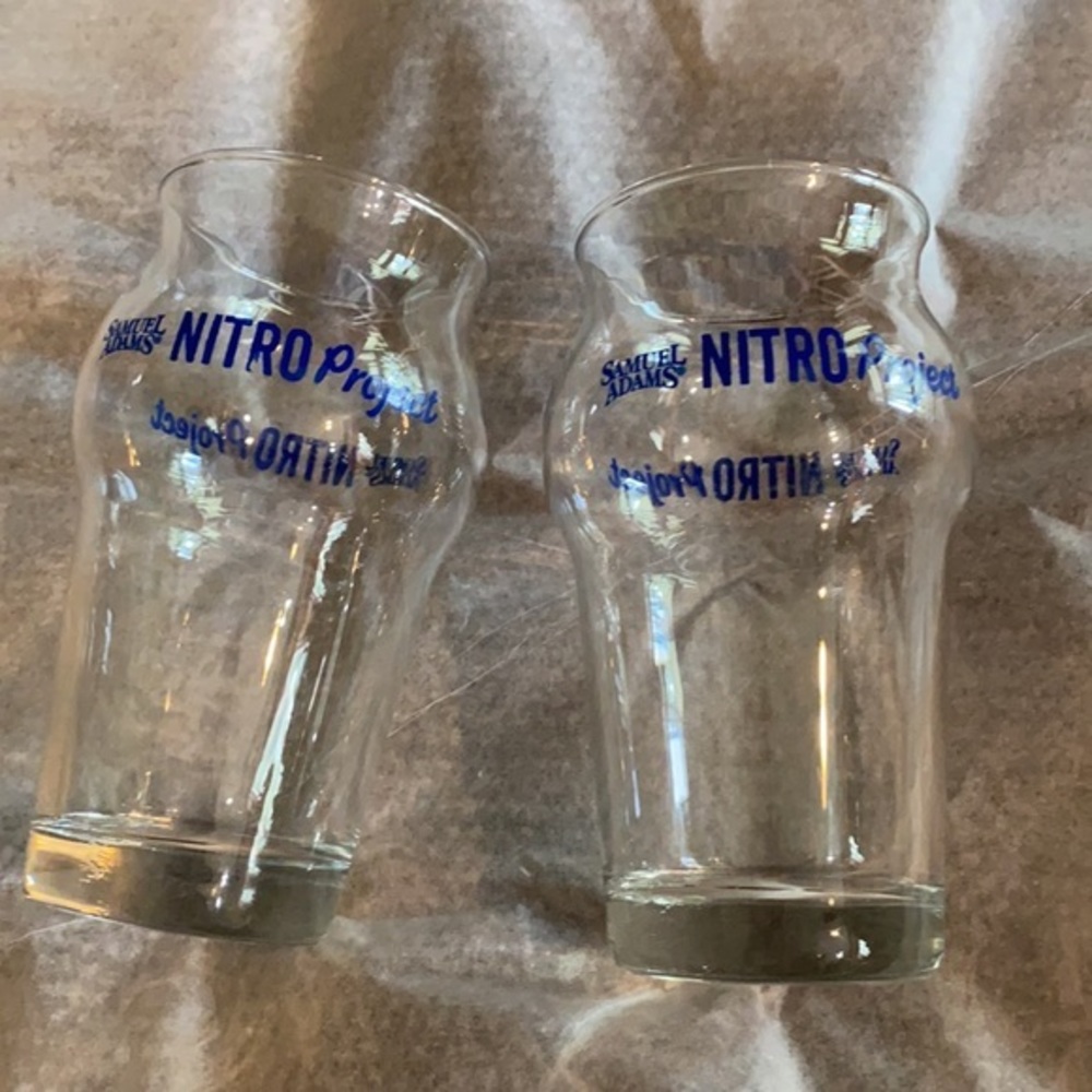 2 Samuel Sam Adams Nitro Project‎ beer Glasses